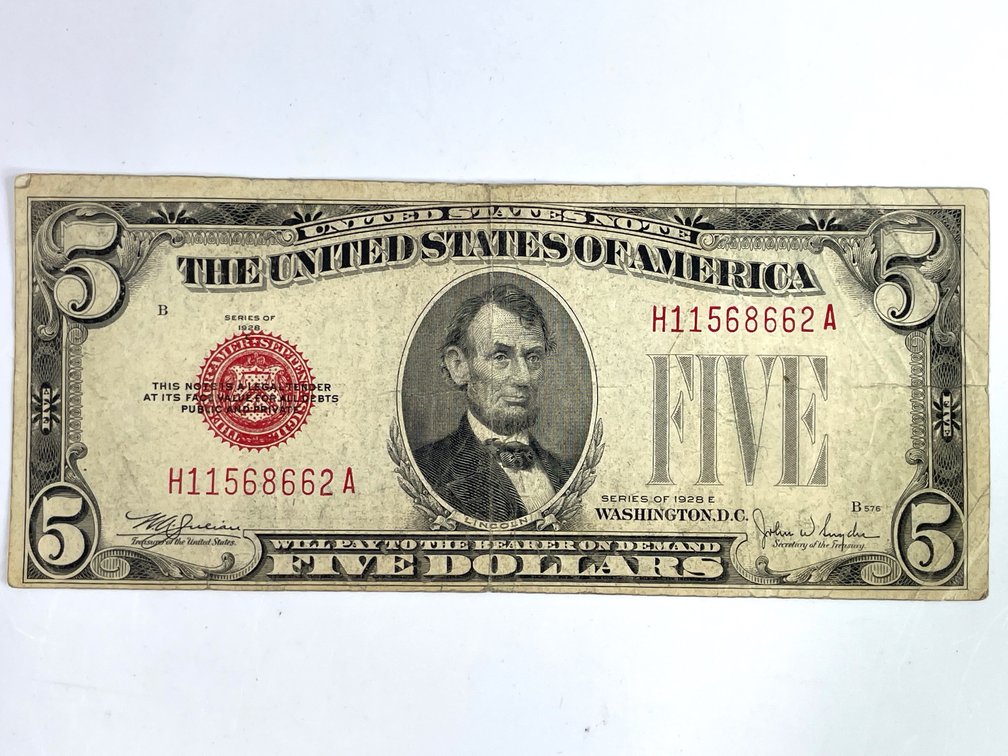 Series 1928 E $5 United States Note - F