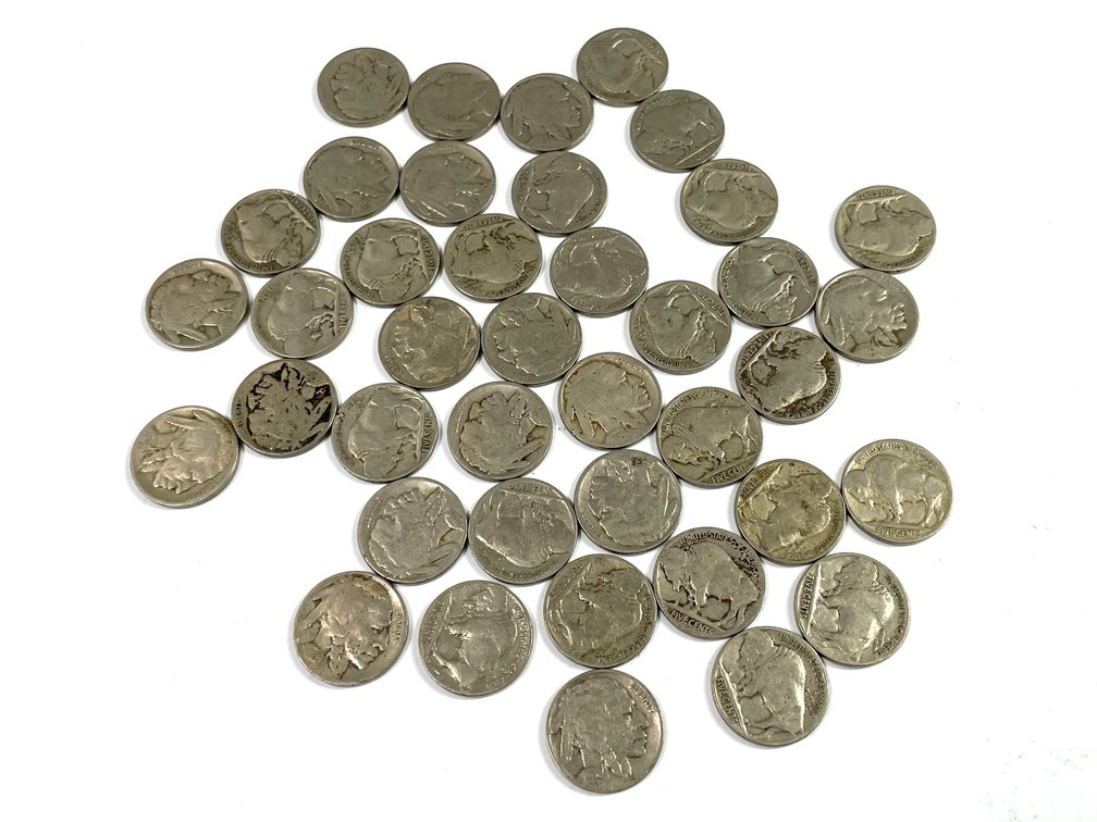Roll of 40 Mixed Buffalo Nickels