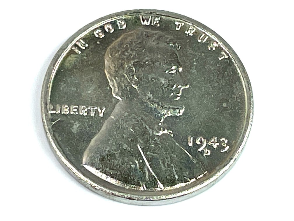 1943-D BU Lincoln Steel Cent - Error Double Die Mintmark