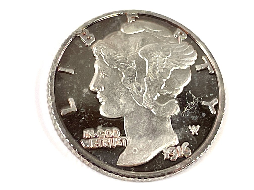 1916-D Mercury Dime REPLICA COPY Deep Cameo Proof