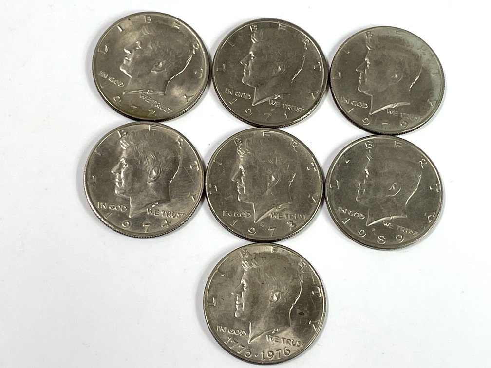 1971-1989 Kennedy Half Dollars Lot of 7