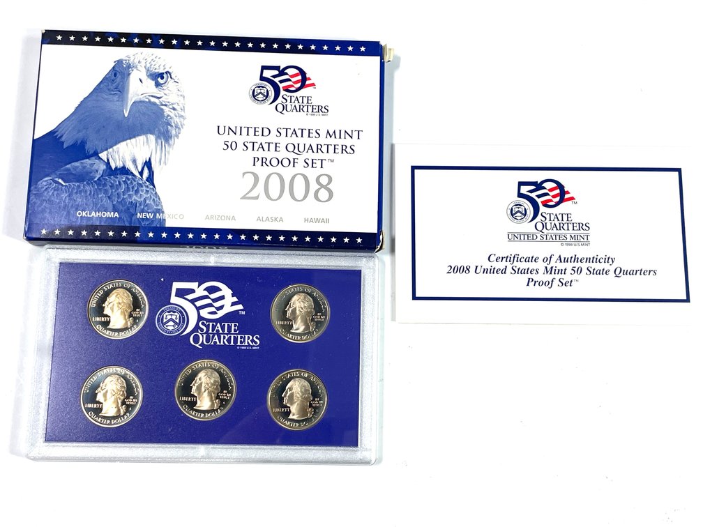 2008 US Mint 50 State Quarters Proof Set