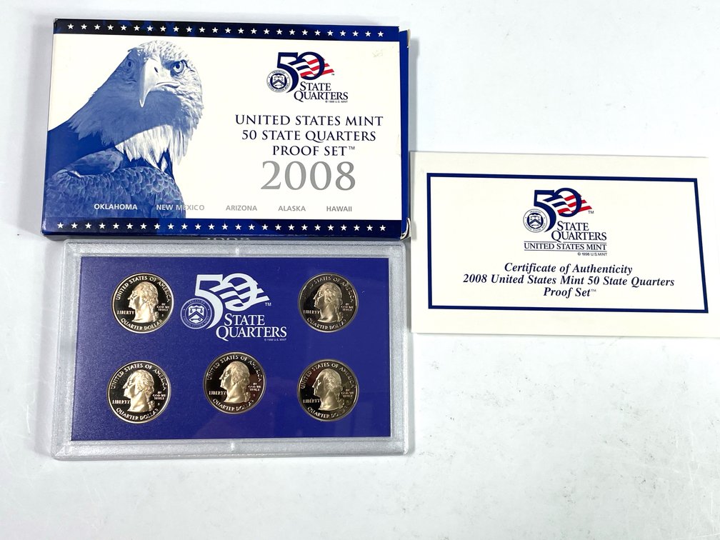 2008 US Mint 50 State Quarters Proof Set