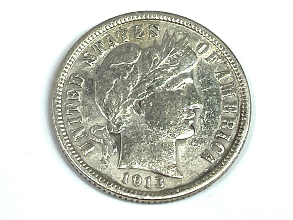 1913 Barber Dime - VF