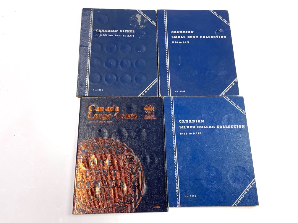 Lot of 4 Whitman Canadian Coin Folders (Empty)