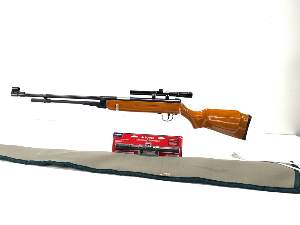 Underlever Air Rifle with Two Scopes and Soft Case