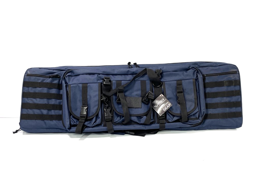 VISM Shooters Gear 42-Inch Blue Soft-Sided Double Rifle Case