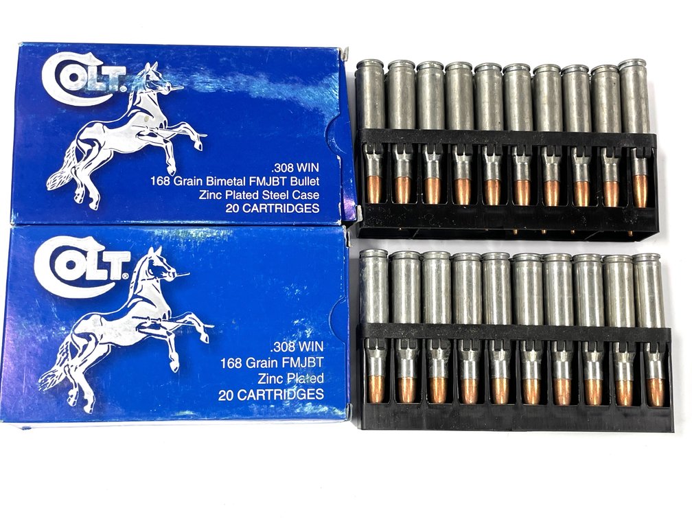 .308 WIN - Two 20-round Boxes of Colt 168-grain Ammunition