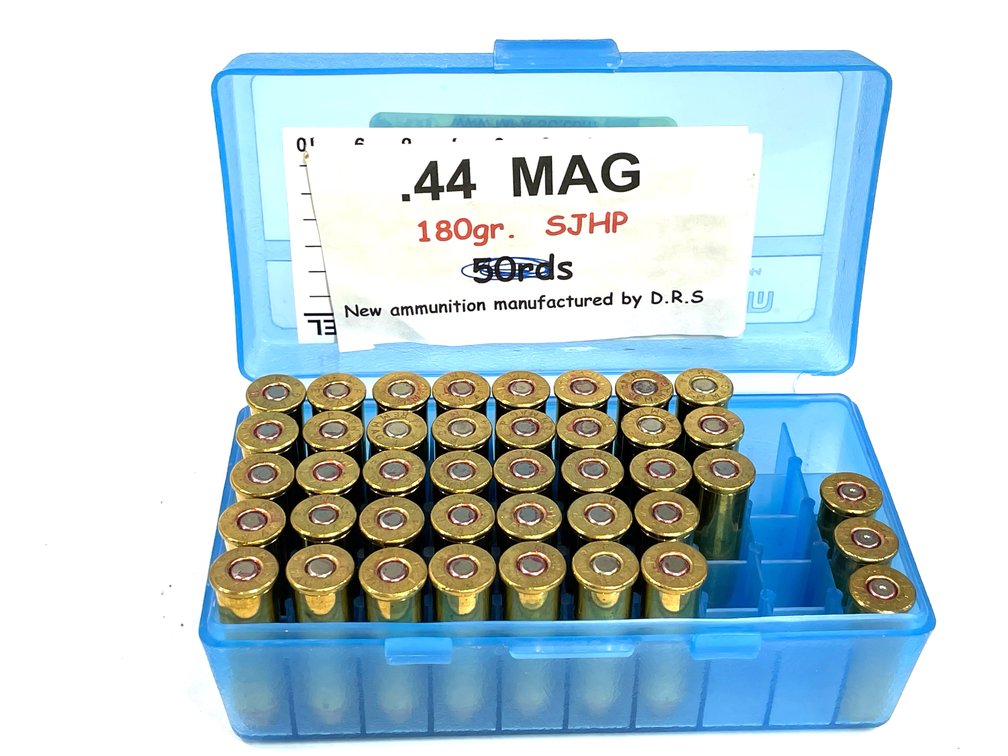 .44 Magnum - 38 Rounds of D.R.S. 180-grain SJHP Ammunition