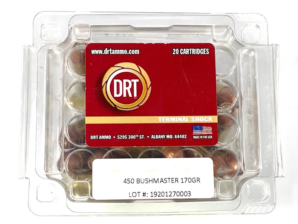 .450 Bushmaster - 20-round Box of DRT 170-grain Terminal Shock Ammunition