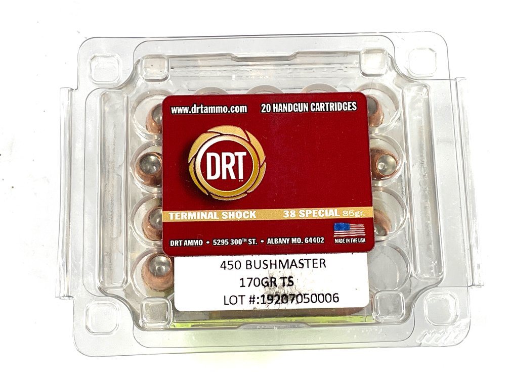 .450 Bushmaster - 20-Round Box of DRT 170-Grain Ammunition