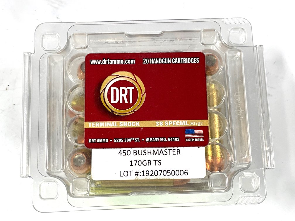.450 Bushmaster - 20-Round Box of DRT 170-Grain Ammunition