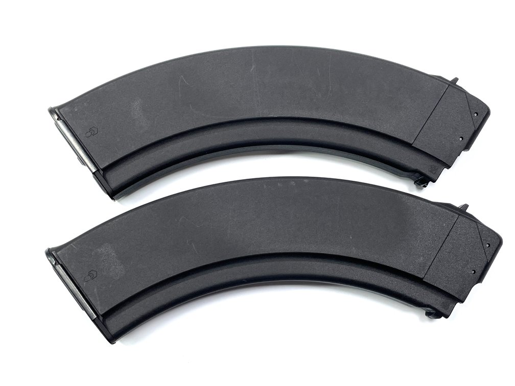 7.62x39mm - Two PUFGUN 40-Round Polymer AK-47 Magazines