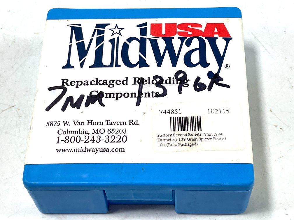 7mm (.284) - 100-count Box of 139-grain Spitzer Bullets