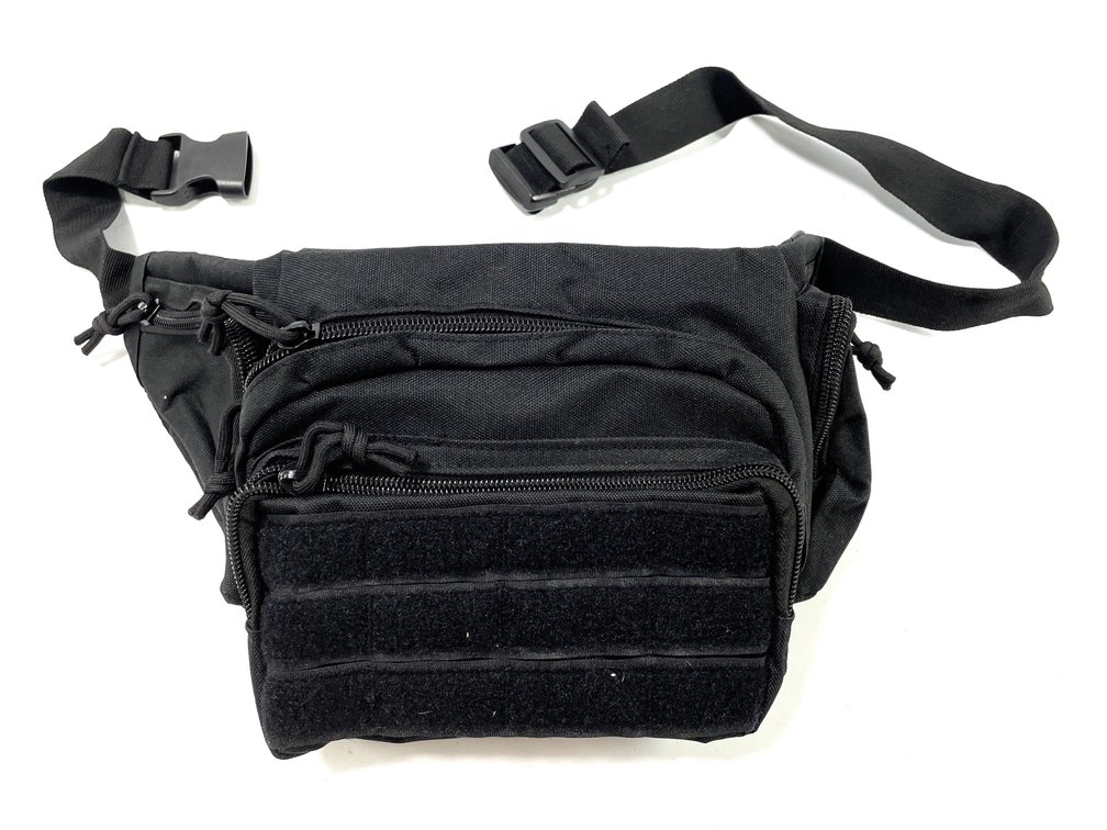 Unbranded Black Tactical Waist Pack with MOLLE Webbing