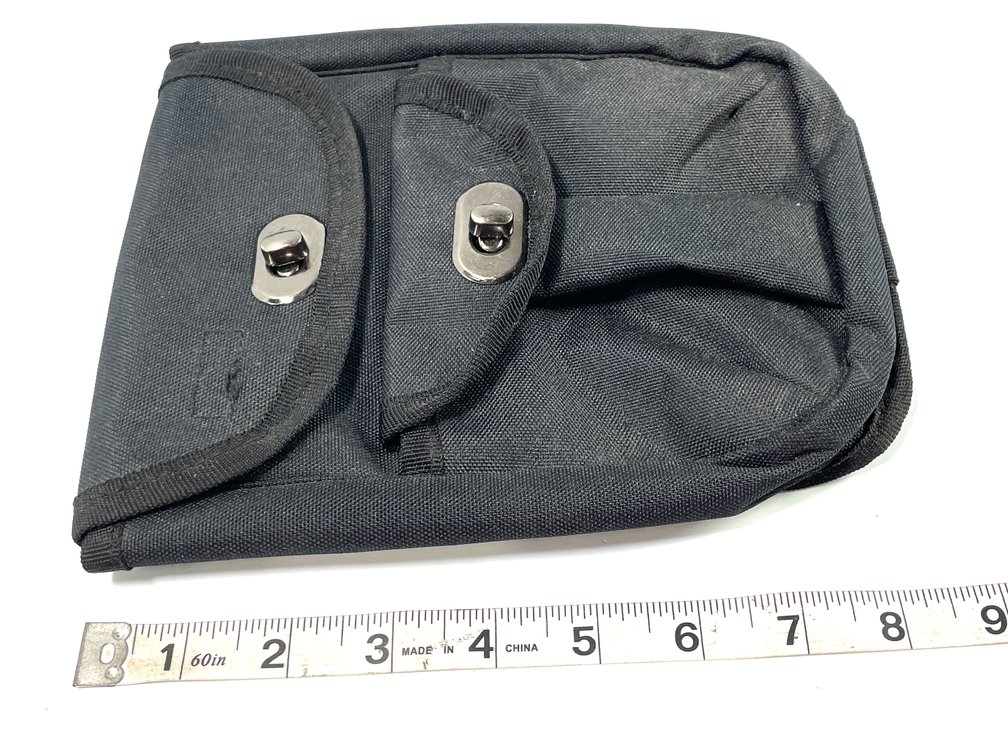 M48 OPS Black Nylon Dual-Pocket Tactical Utility Pouch