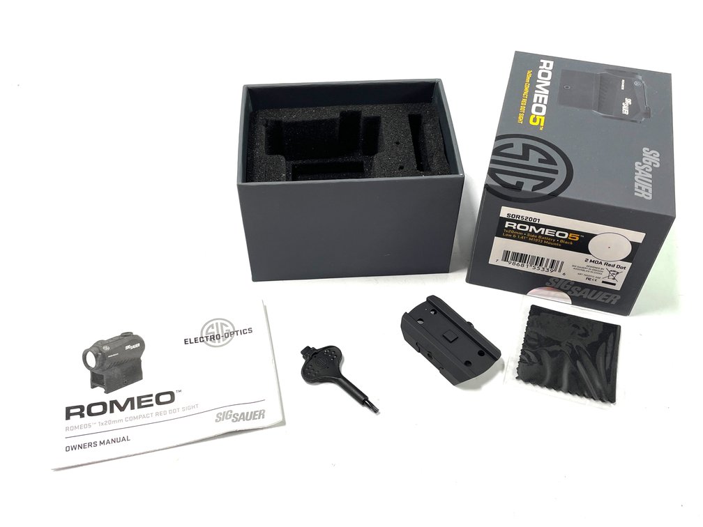 SIG Sauer ROMEO5 1x20mm Red Dot Empty Box & Accessories (No Optic)