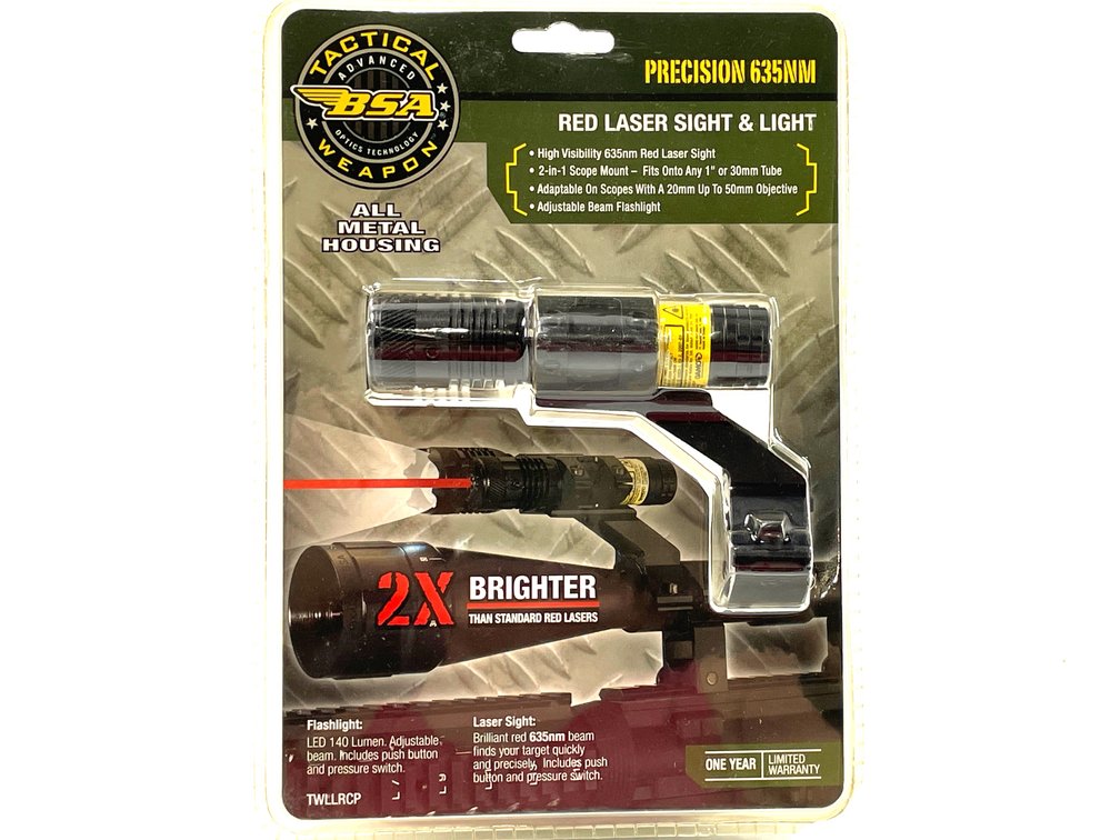 BSA TWLLRCP Tactical Weapon 635nm Red Laser Sight & Light