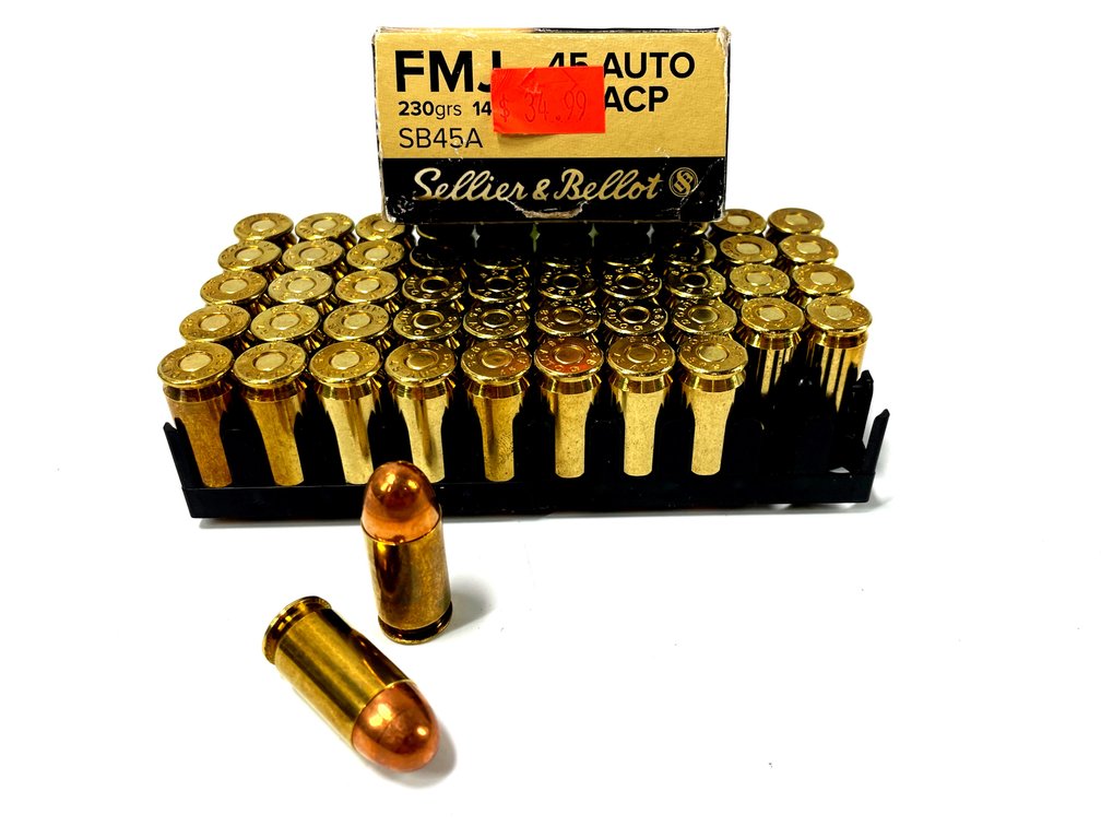 .45 Auto - 50-Round Box of Sellier & Bellot 230-Grain FMJ Ammunition