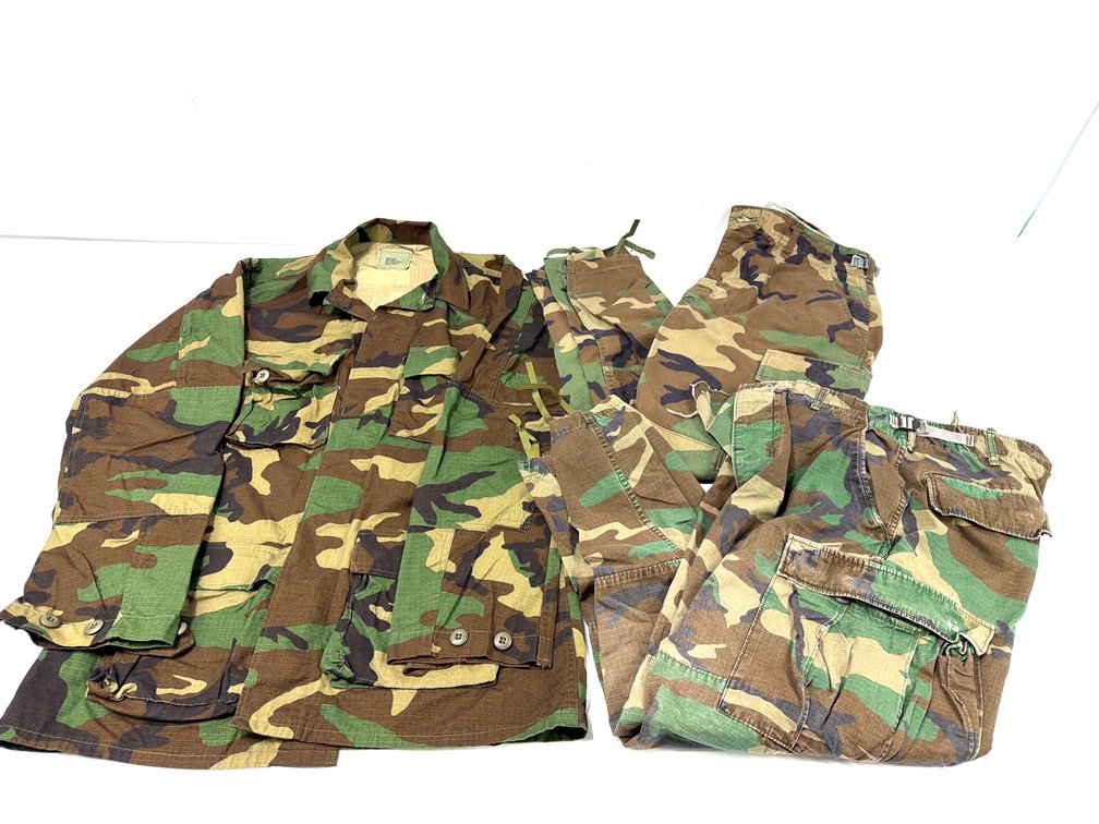 3-Piece U.S. Military M81 Woodland BDU Shirt & Trousers Lot