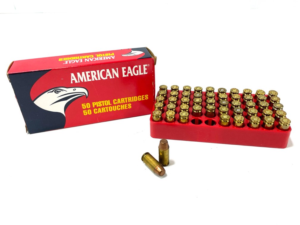 .40 S&W - 25 rounds and 25 casings of American Eagle 165-grain Ammunition