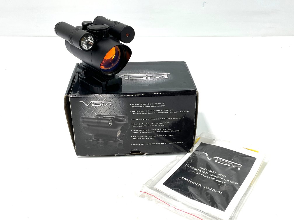 VISM VDFLGQ142 Red Dot Sight w/ Green Laser & Flashlight