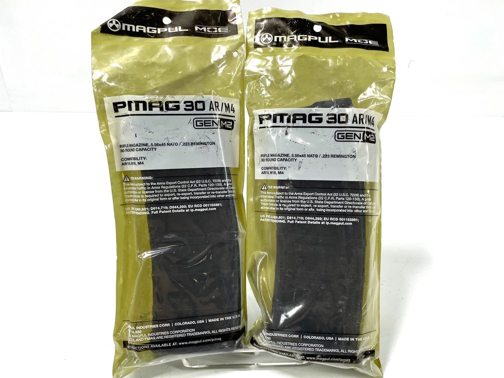 2 Magpul PMAG 30 AR/M4 GEN M2 5.56x45 Magazines