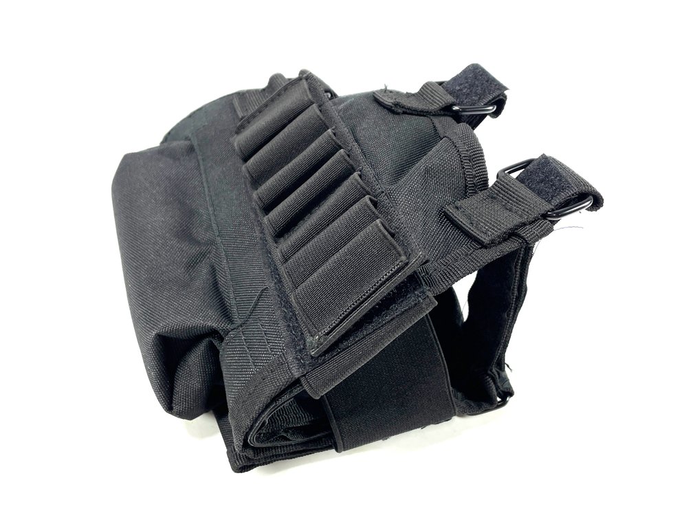 Black Nylon Tactical Shotgun Shell Pouch