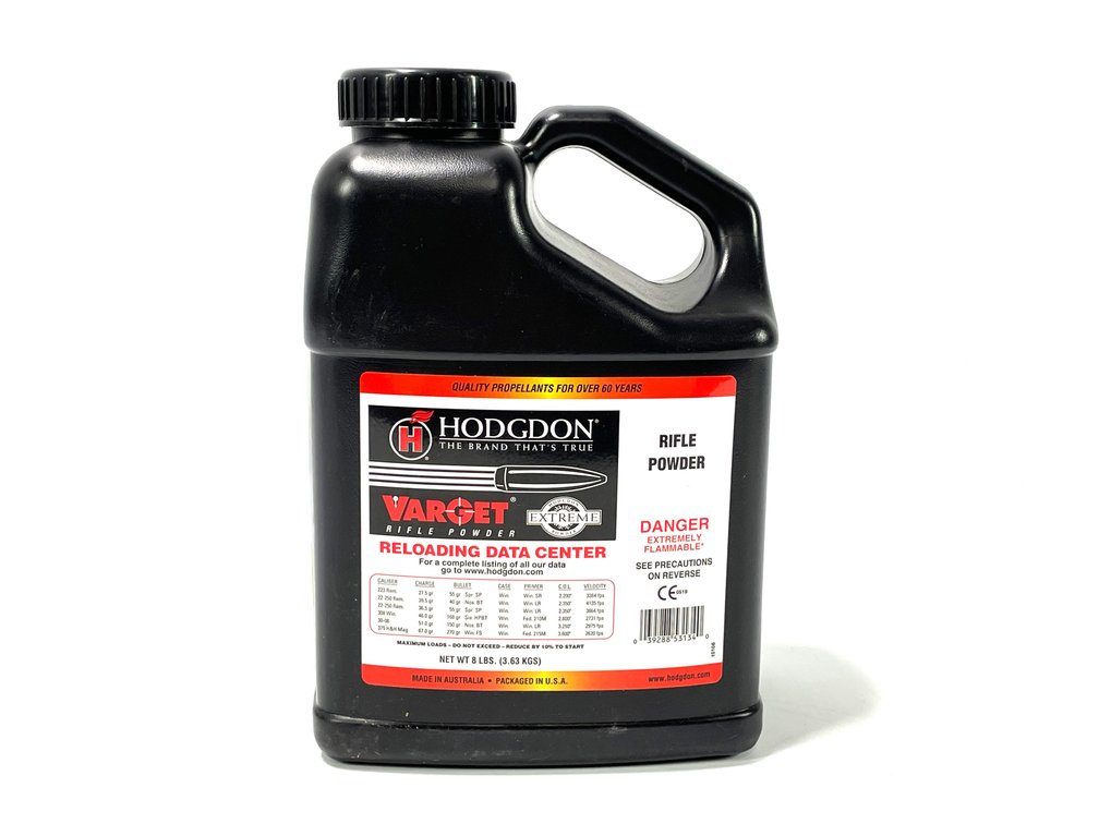Hodgdon Varget Smokeless Rifle Powder - 8 lbs (NO SHIPPING)