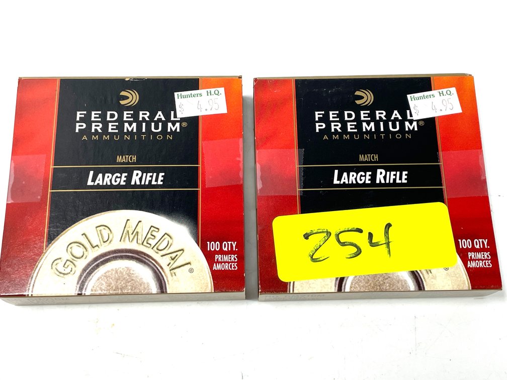 Large Rifle - Two 100-count Boxes of Federal Match Primers