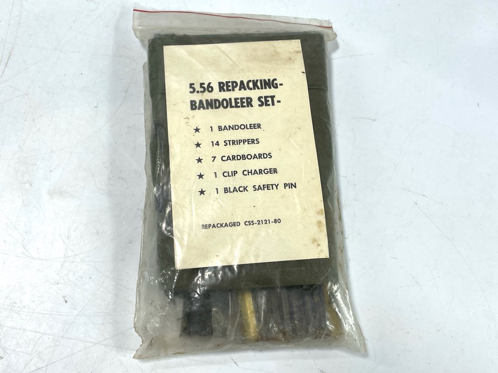 Military Surplus 5.56 Bandoleer Repacking Set