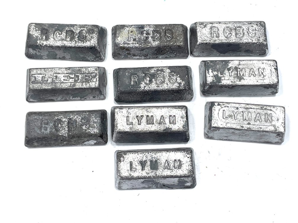 10 RCBS, Lee, and Lyman Lead Casting Ingots