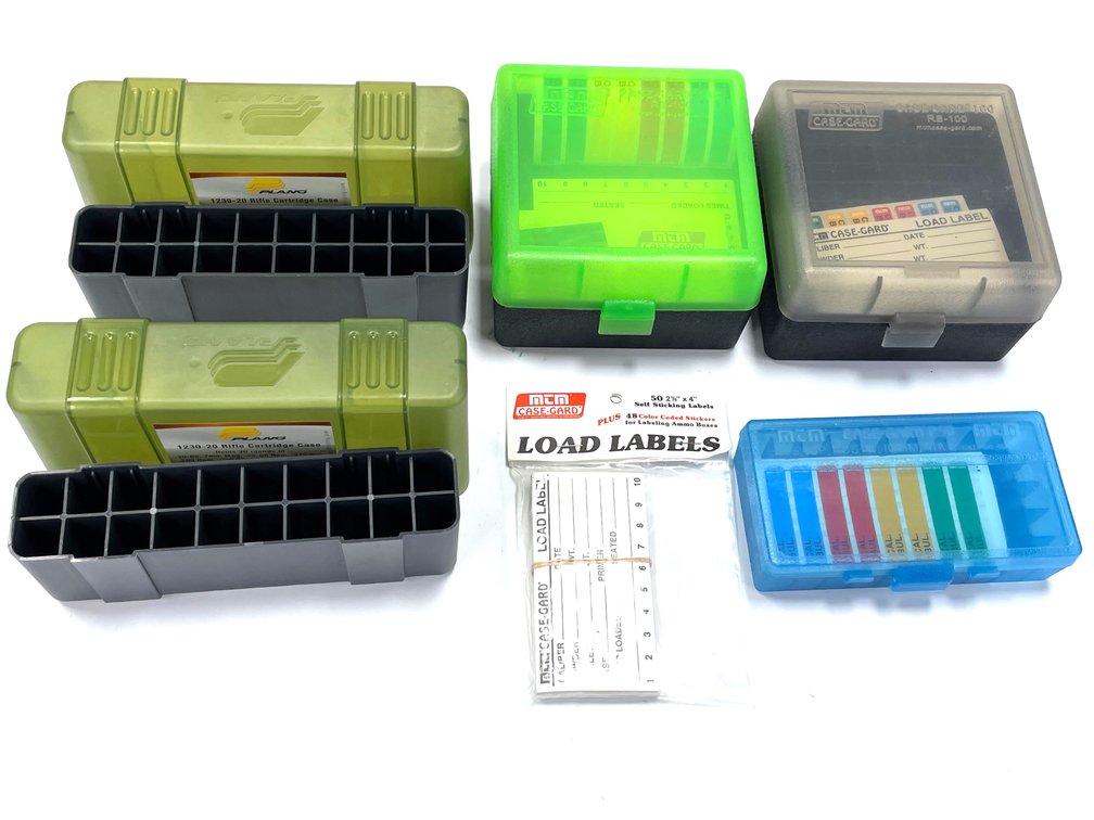 Plano and MTM Case-Gard Ammo Storage Boxes and Labels