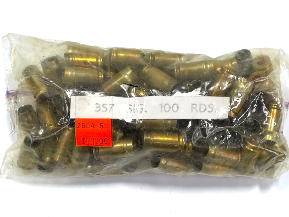 .357 SIG - 100-count Bag of Brass Casings