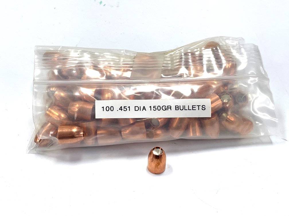 100-Count Bag of .451 Dia 150-Grain JHP Reloading Bullets