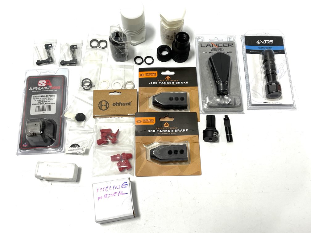 Assorted Muzzle Brakes & Superlative Arms Gas Block Lot
