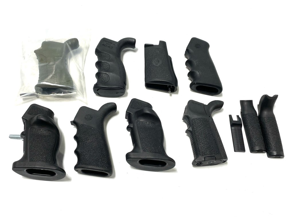 Lot of 8 AR-15/M4 Pistol Grips - Magpul, FAB, Hogue & IMI