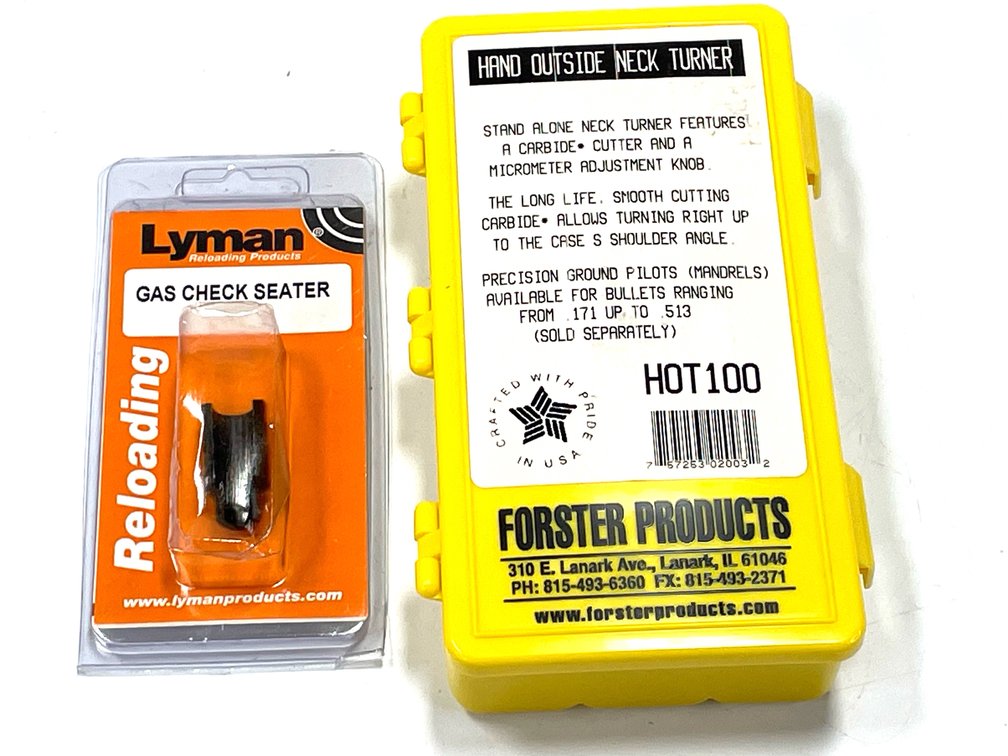 Lyman Gas Check Seater & Forster Hand Neck Turner