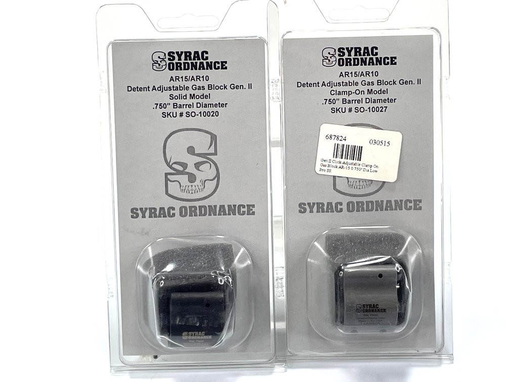 2 Syrac Ordnance Gen. II Detent Adjustable Gas Blocks