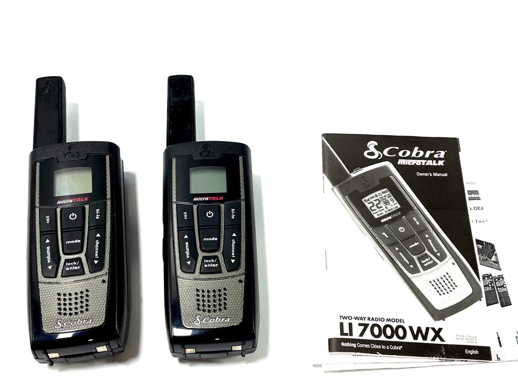 Pair of Cobra microTALK LI 7000 WX Two-Way Radios