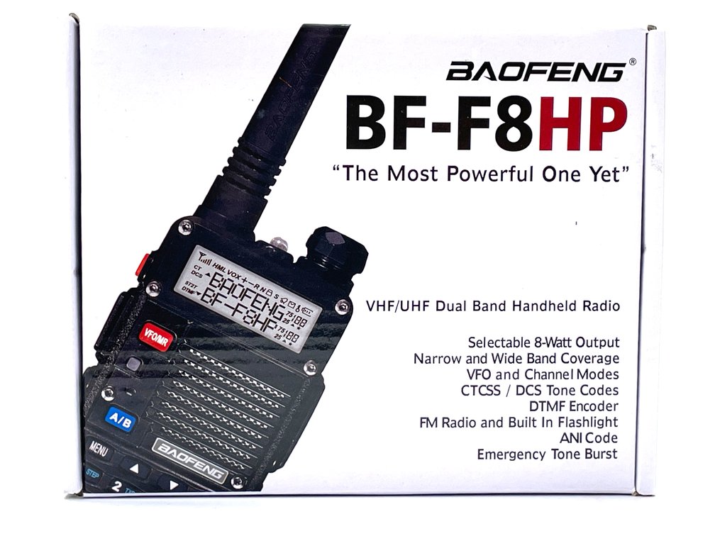 Baofeng BF-F8HP 8-Watt VHF/UHF Dual Band Handheld Radio