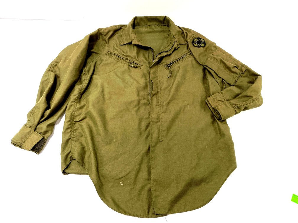 Olive Drab Military Utility Shirt with Star Patch