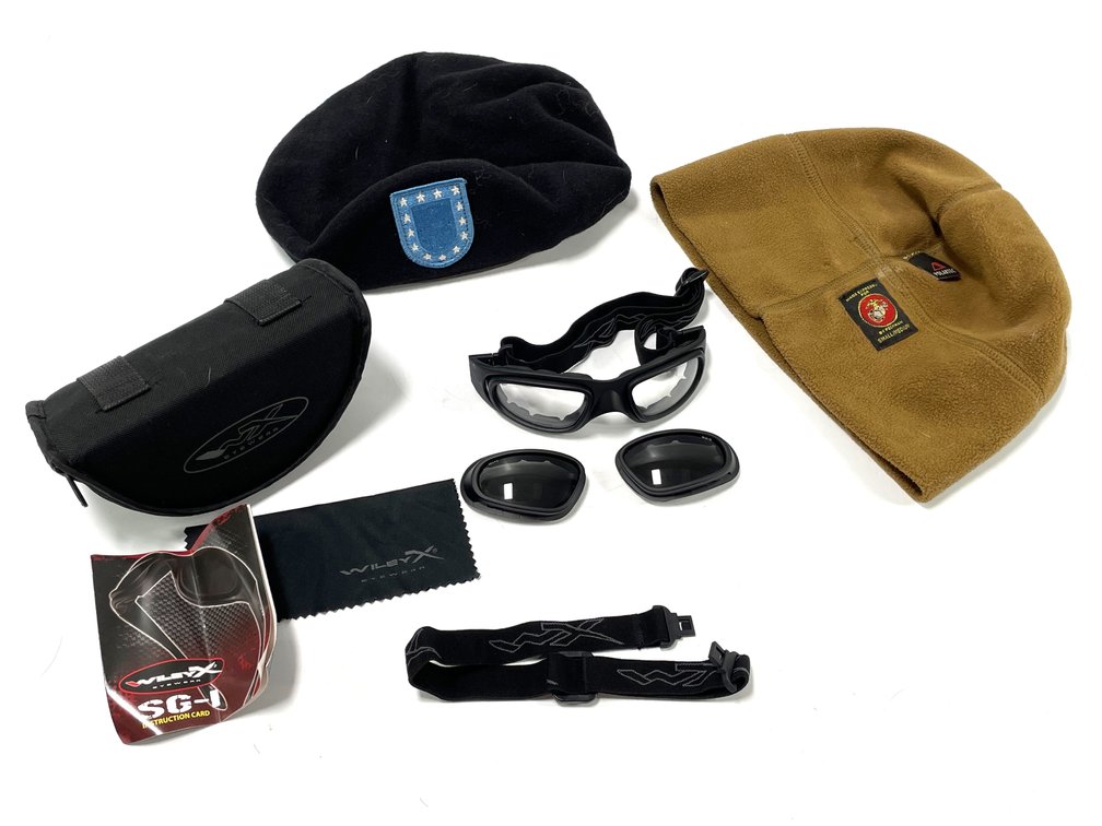 Wiley X SG-1 Goggles, USMC Peckham Beanie & Military Beret