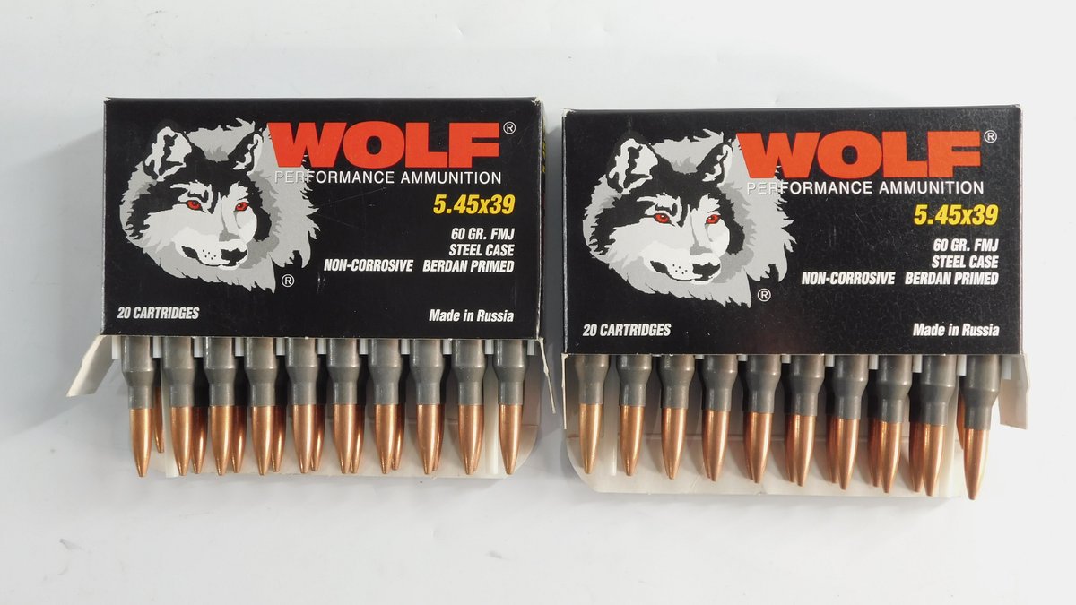 40 Rounds WOLF 5.45x39 60 Grain FMJ