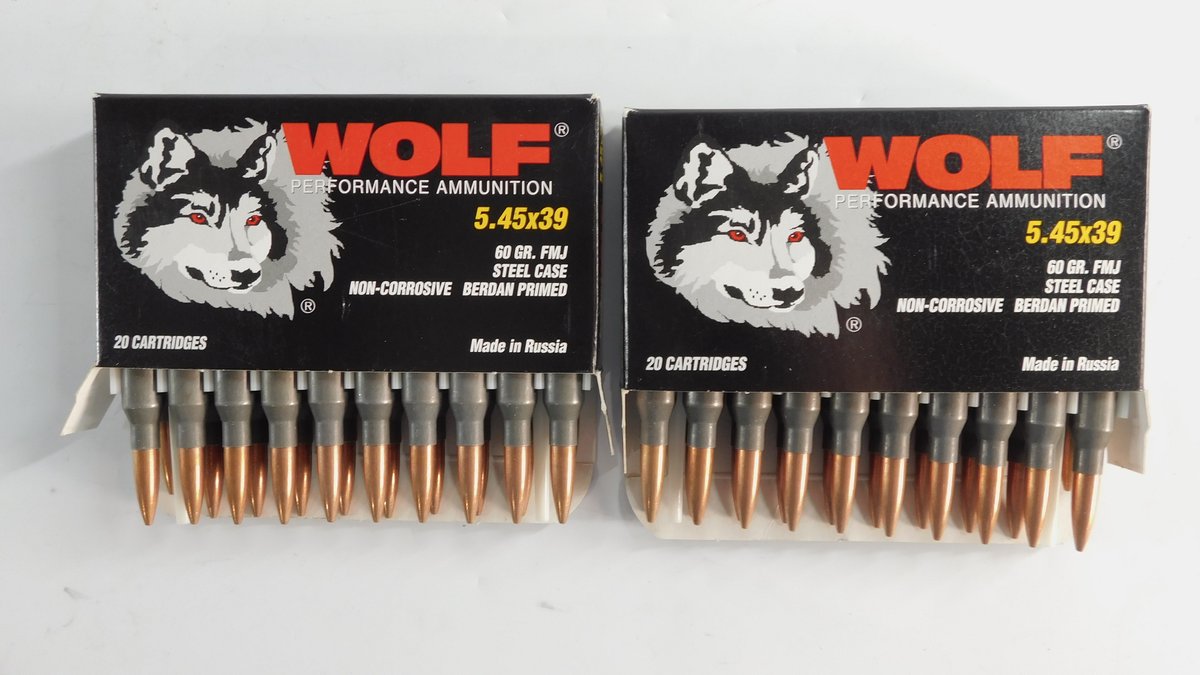 40 Rounds WOLF 5.45x39 60 Grain FMJ