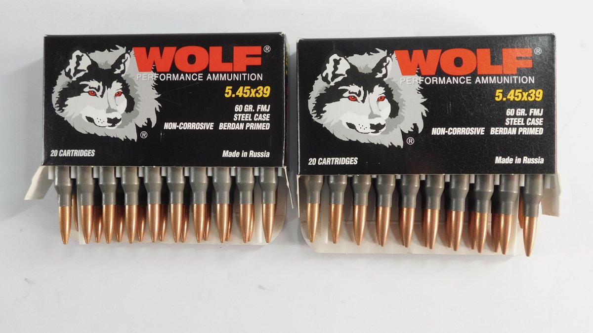 40 Rounds WOLF 5.45x39 60 Grain FMJ