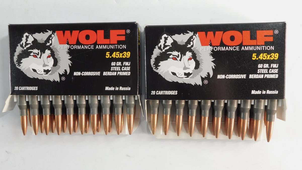 40 Rounds WOLF 5.45x39 60 Grain FMJ