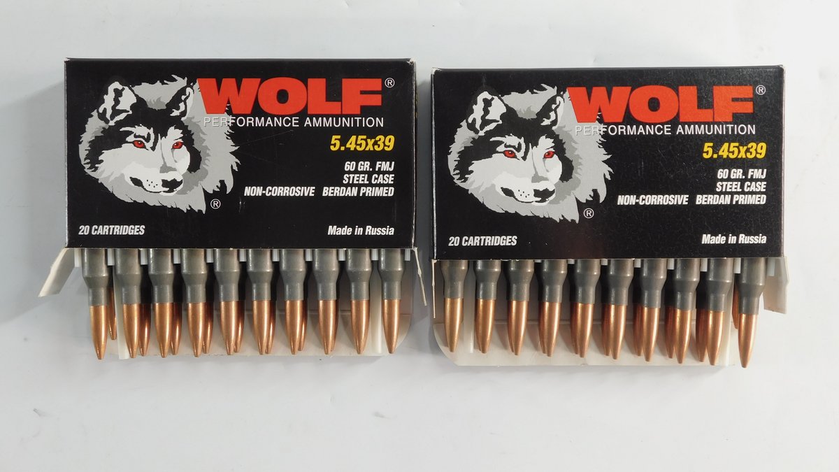 40 Rounds WOLF 5.45x39 60 Grain FMJ