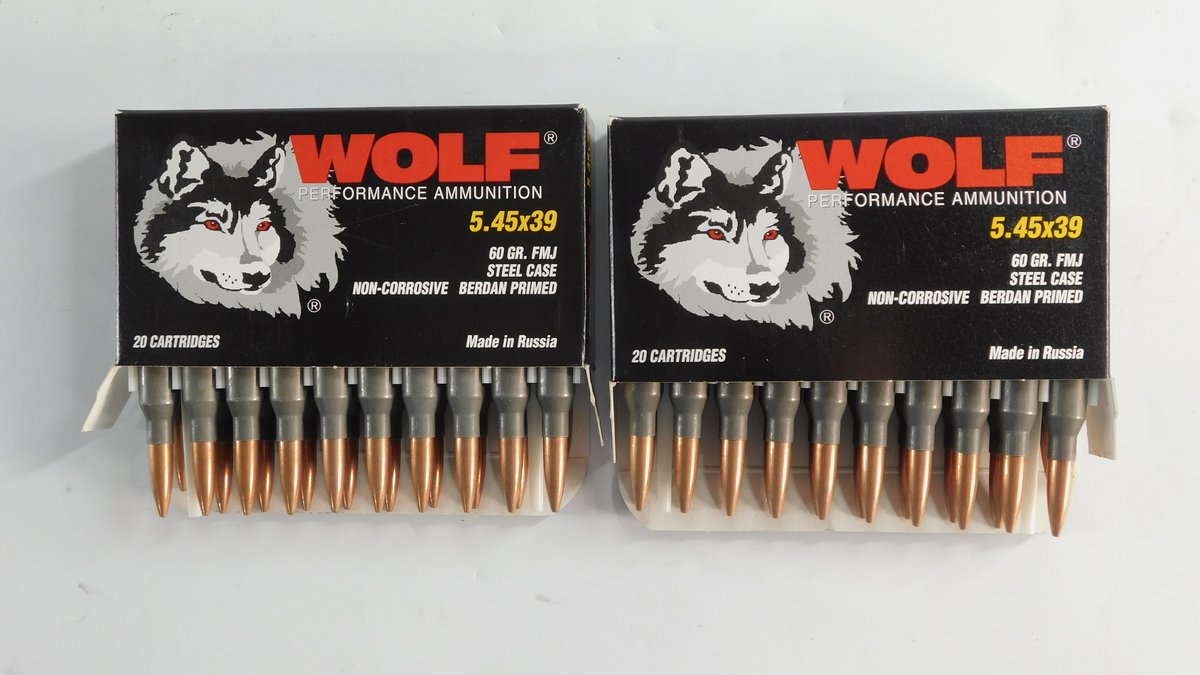 40 Rounds WOLF 5.45x39 60 Grain FMJ