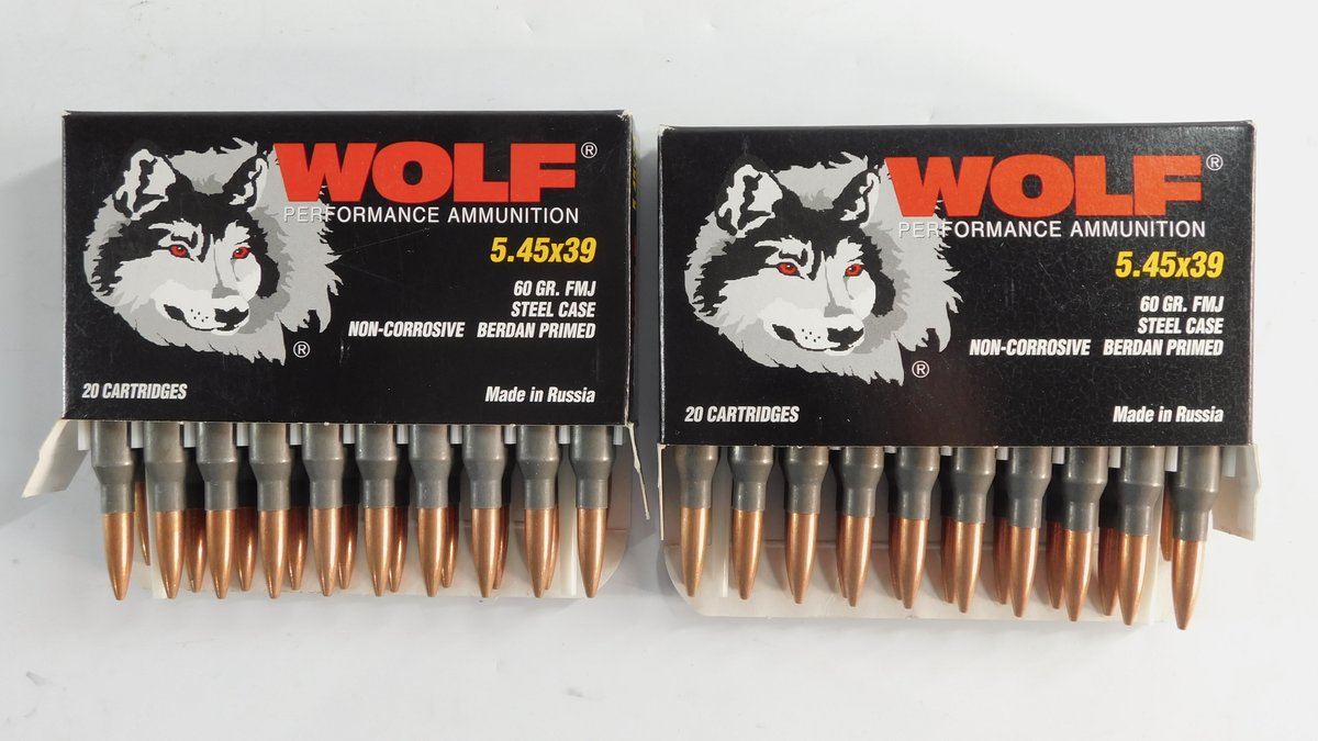 40 Rounds WOLF 5.45x39 60 Grain FMJ